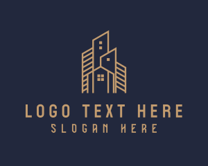 Office Space - Home Apartment Building logo design