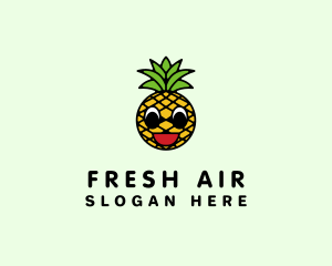 Happy Tropical Pineapple  logo design