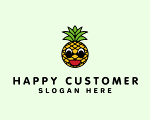 Happy Tropical Pineapple  logo design