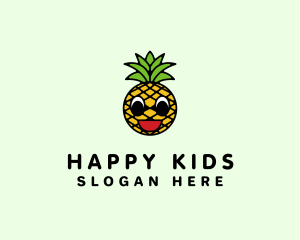 Happy Tropical Pineapple  logo design