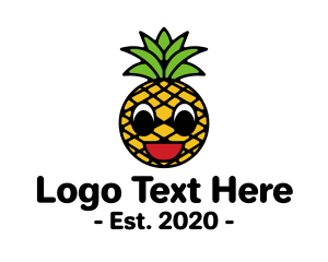 Juicery - Happy Tropical Pineapple Mascot logo design