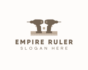 Ruler - Home Renovation Power Driller logo design