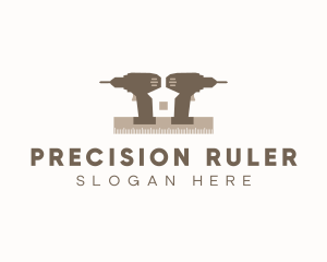 Ruler - Home Renovation Power Driller logo design