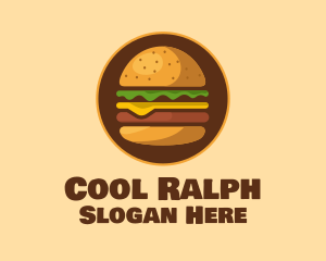 Food - Cheeseburger Hamburger Burger Food logo design