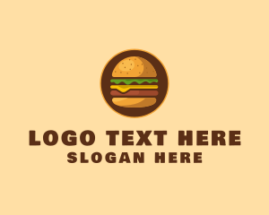 Red Burger - Cheeseburger Hamburger Burger Food logo design