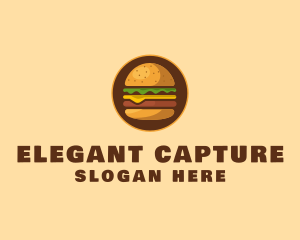 Cheeseburger Hamburger Burger Food logo design