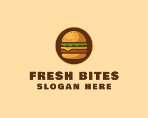 Deli - Cheeseburger Hamburger Burger Food logo design