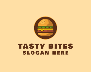 Eat - Cheeseburger Hamburger Burger Food logo design