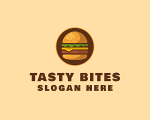 Lunch - Cheeseburger Hamburger Burger Food logo design