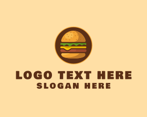 Burger Buns - Cheeseburger Hamburger Burger Food logo design