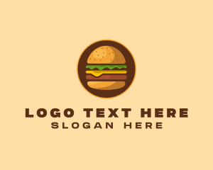 Pastrami Burger - Cheeseburger Hamburger Burger Food logo design