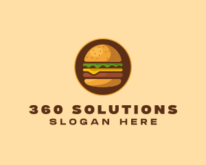 Cheeseburger Hamburger Burger Food logo design