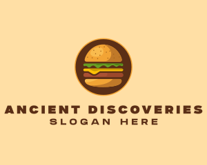 Cheeseburger Hamburger Burger Food logo design