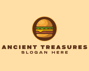 Cheeseburger Hamburger Burger Food logo design