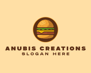 Cheeseburger Hamburger Burger Food logo design