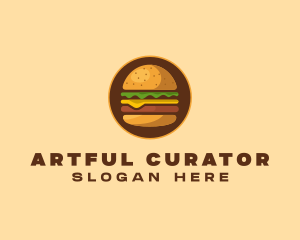 Cheeseburger Hamburger Burger Food logo design