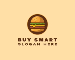 Cheeseburger Hamburger Burger Food logo design