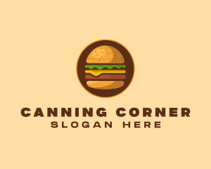 Cheeseburger Hamburger Burger Food logo design