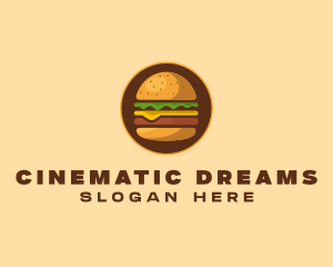 Cheeseburger Hamburger Burger Food logo design