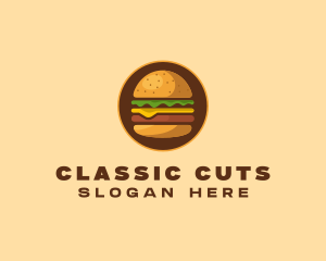 Cheeseburger Hamburger Burger Food logo design