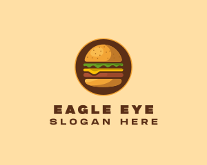 Cheeseburger Hamburger Burger Food logo design