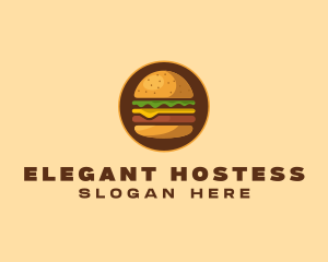 Cheeseburger Hamburger Burger Food logo design