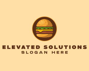 Cheeseburger Hamburger Burger Food logo design