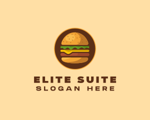 Cheeseburger Hamburger Burger Food logo design