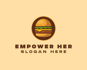 Cheeseburger Hamburger Burger Food logo design