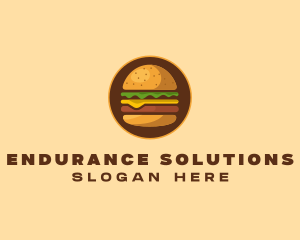 Cheeseburger Hamburger Burger Food logo design