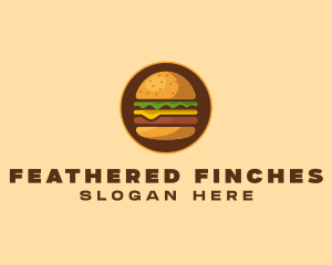 Cheeseburger Hamburger Burger Food logo design