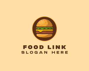 Cheeseburger Hamburger Burger Food logo design