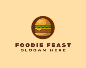 Cheeseburger Hamburger Burger Food logo design