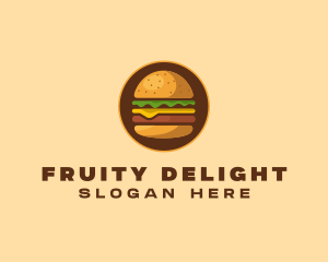 Cheeseburger Hamburger Burger Food logo design