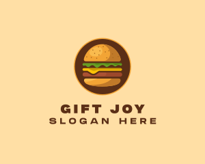 Cheeseburger Hamburger Burger Food logo design