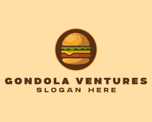 Cheeseburger Hamburger Burger Food logo design