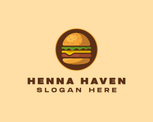 Cheeseburger Hamburger Burger Food logo design