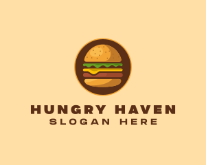 Cheeseburger Hamburger Burger Food logo design