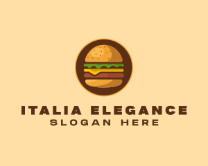 Cheeseburger Hamburger Burger Food logo design