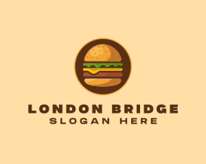 Cheeseburger Hamburger Burger Food logo design