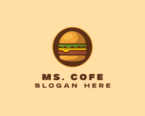 Cheeseburger Hamburger Burger Food logo design