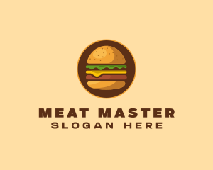 Cheeseburger Hamburger Burger Food logo design