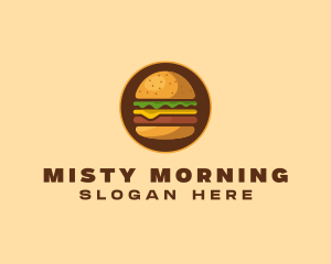 Cheeseburger Hamburger Burger Food logo design