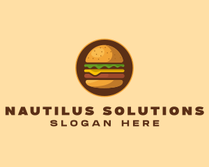 Cheeseburger Hamburger Burger Food logo design