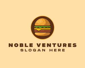 Cheeseburger Hamburger Burger Food logo design