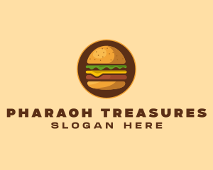 Cheeseburger Hamburger Burger Food logo design