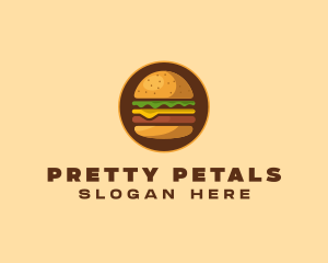 Cheeseburger Hamburger Burger Food logo design