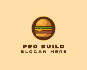 Cheeseburger Hamburger Burger Food logo design