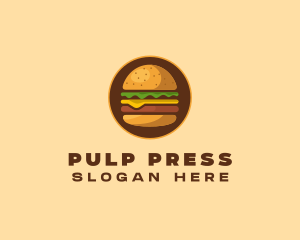 Cheeseburger Hamburger Burger Food logo design