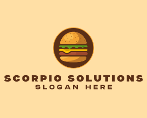 Cheeseburger Hamburger Burger Food logo design